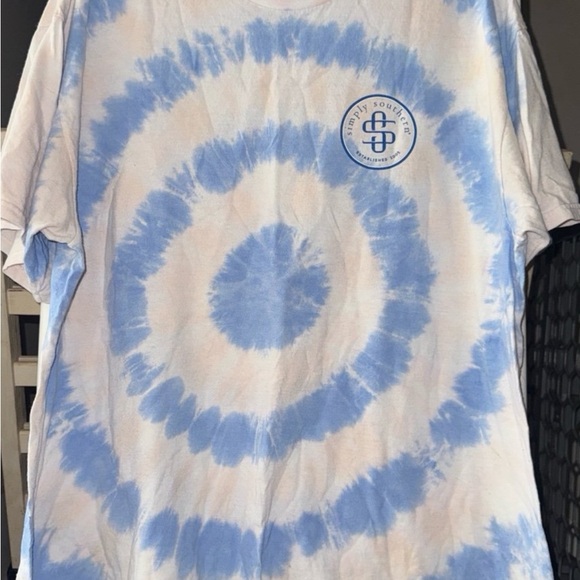 Simply Southern Blue & White XL Tie-Dye Dog Tee - Picture 2 of 3